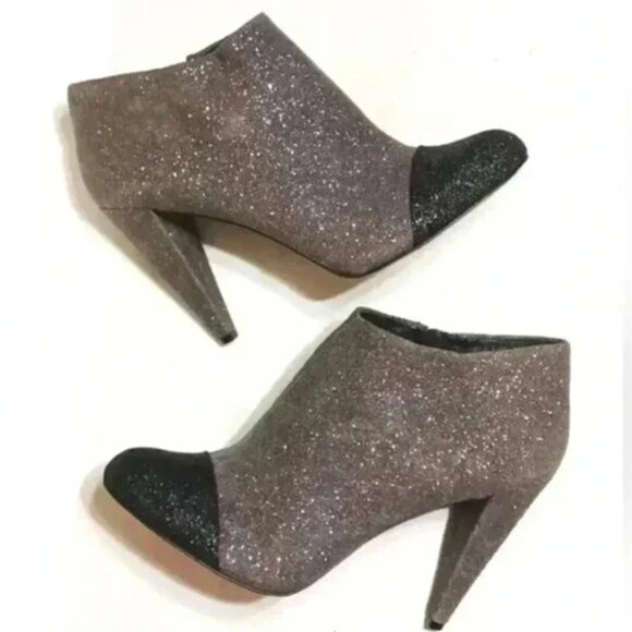 Vince Camuto Heeled Boots with Glittery Toe Caps - Picture 2 of 12